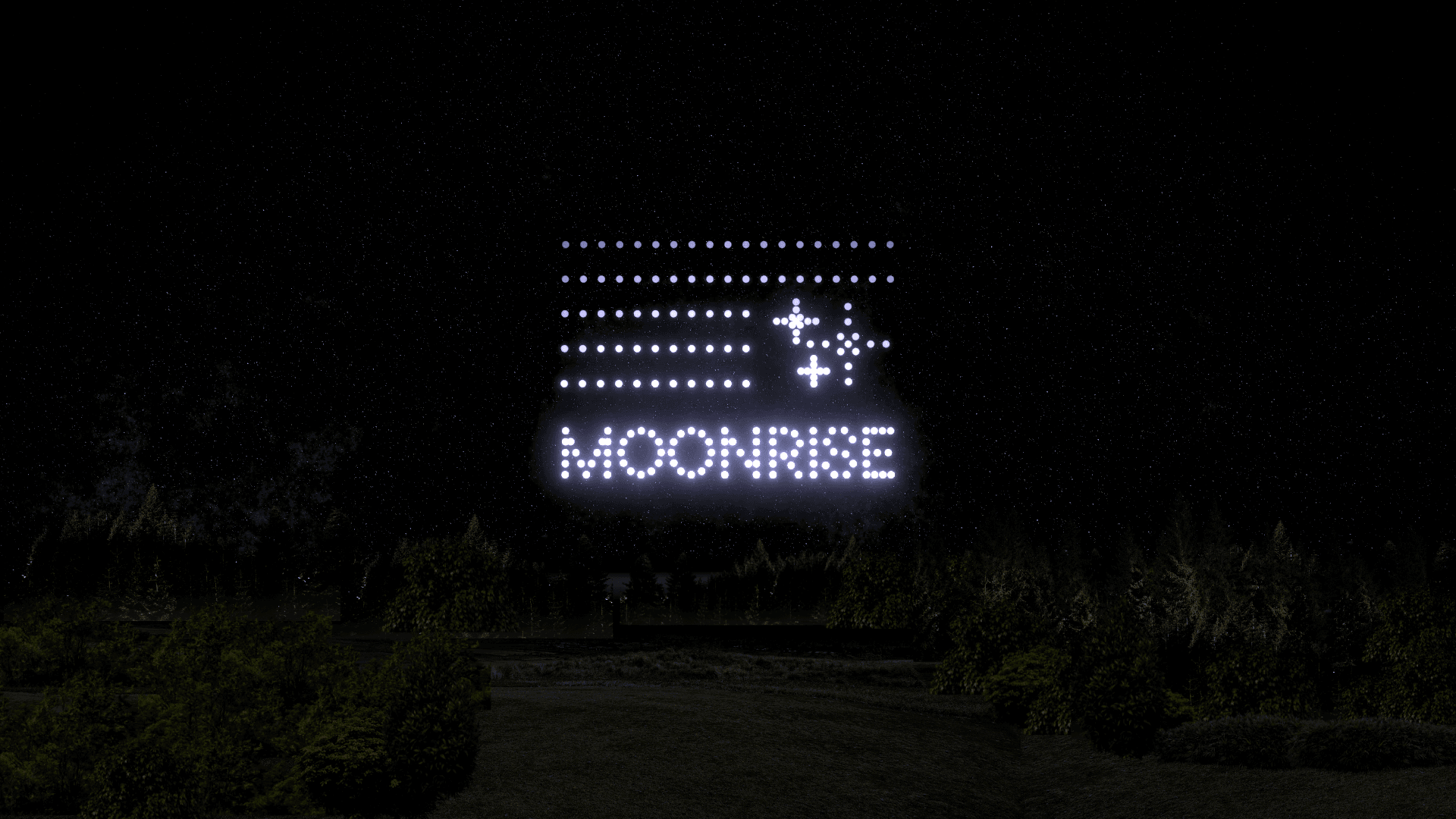 Moonrise drone lysshow